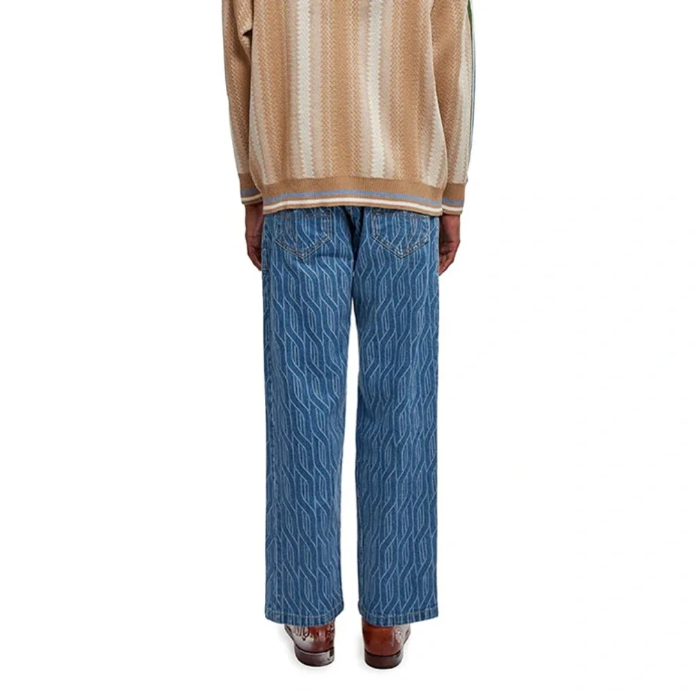 $400 Ahluwalia Size S(30”) Low Rise Baggy Loose Fit Laser Jeans NWT - Picture 3 of 9
